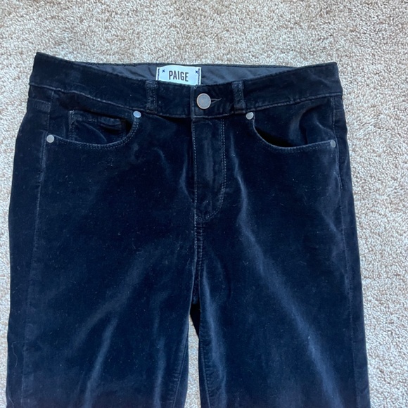 PAIGE black velvet boot cut jeans, size 27, EUC - Picture 3 of 9